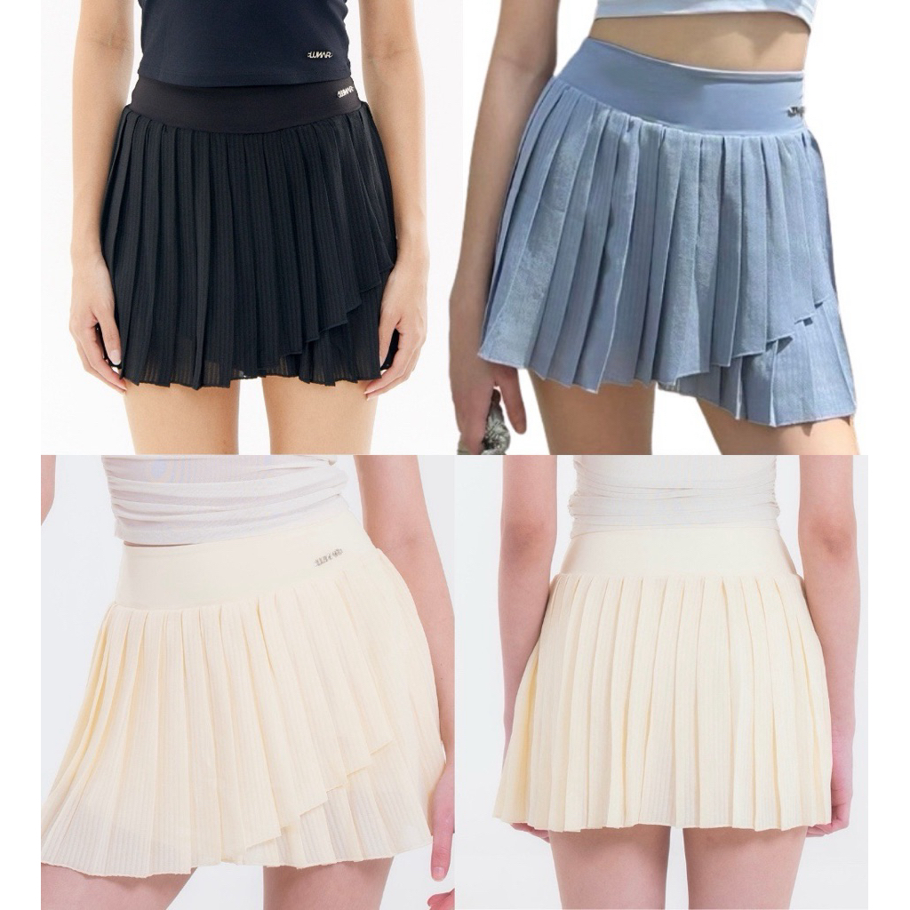 Lunar Gymwear-Terry Skrit - กระโปรงเอวสม็อค ดีเทลปาดข้างหน้า มีกางเกงซับด้านในใส่แล้วได้ลุคลัคชูสุดๆ