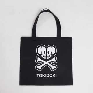 TOKIDOKI กระเป๋าผ้า DOUBLE SKULL TOTE BAG