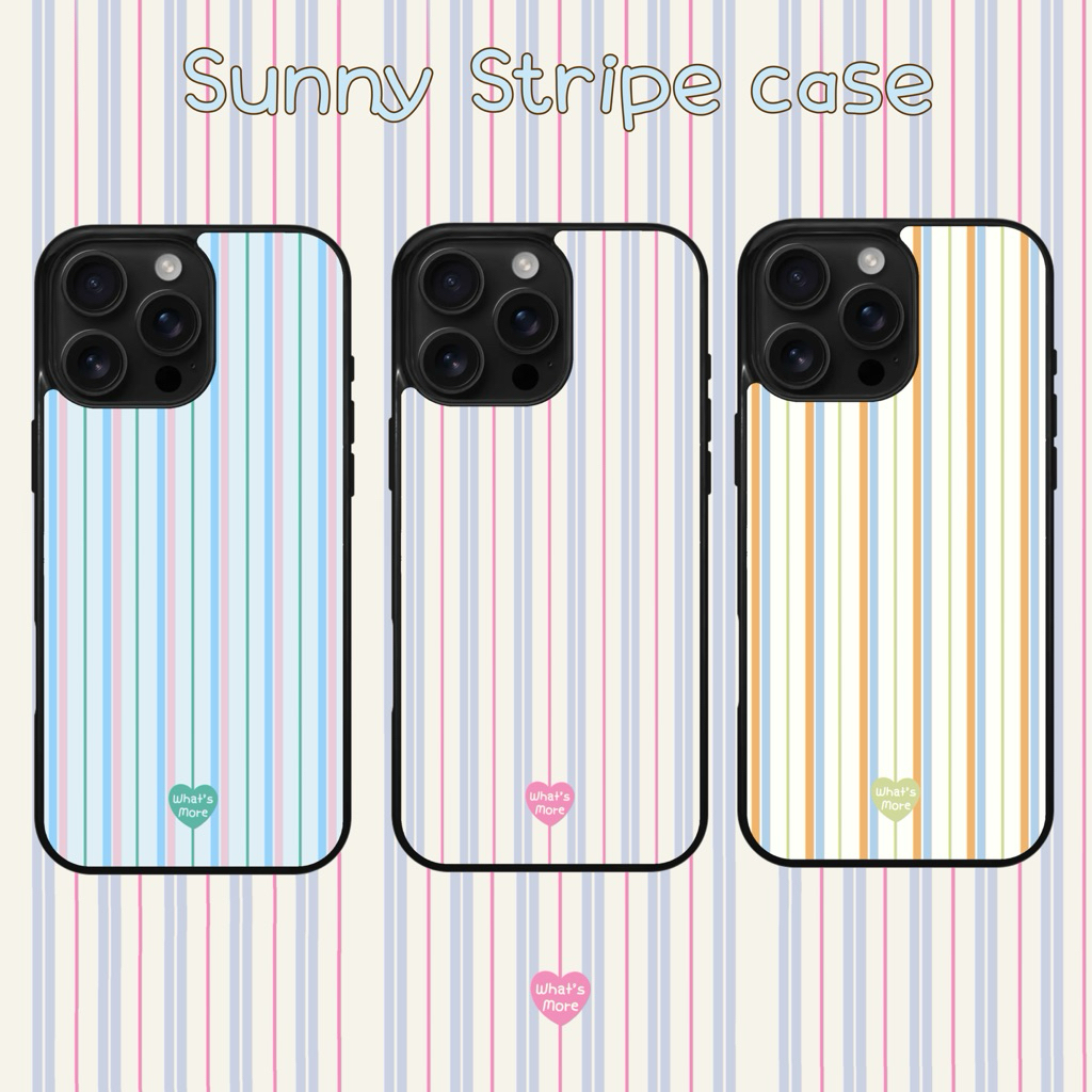 [พร้อมส่ง] (📱แจ้งรุ่นในแชท ) 🛋️ Sunny stripes case | what‘s more 👀⭐️