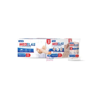 ยกกล่อง 12 ม้วน ผ้าพันเคล็ด ผ้ายืดพันเคล็ค คุณภาพสูง Elastic Bandage Longmed Medelas ผ้าพันแผลแบบยืด ผ้ายืด