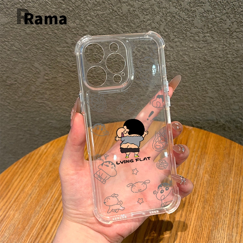 เคสโทรศัพท์โปร่งใสป้องกันการตกและทนทาน for iPhone11 12 13 14 15 16 Pro Max XR XS X 7/8Pตูดเสี่ยวซิน