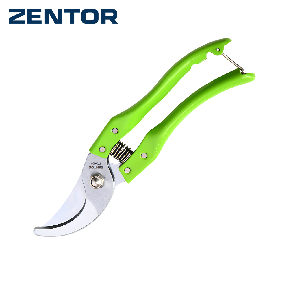 Zentor กรรไกรตัดไม้ กรรไกรตัดกิ่งไม้ ตกแต่งกิ่งไม้ ขนาด 8" นิ้ว โค้งรองรับสรีระมือ Prunning Shears