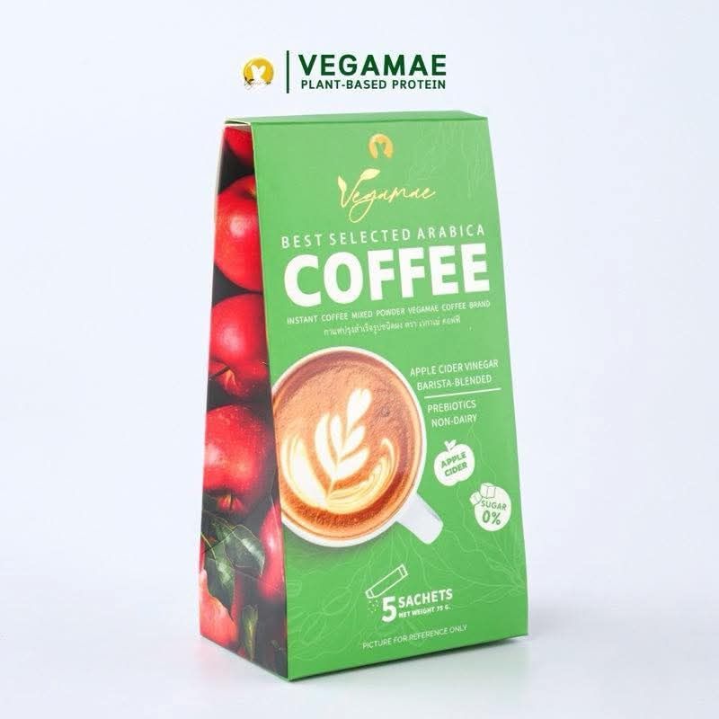 Vegamae Coffee กาแฟเวกาเม่ สูตรผสม Apple Cider Vinegar  (กล่อง/ 5 ซอง)  Coffee Vegamae