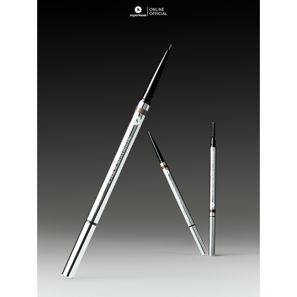 SUPERMOM l 2IN1 SLIM EYEBROW PENCIL ดินสอเขียนคิ้ว ขนาดเล็กพิเศษ 1.0 mm ปริมาณ 0