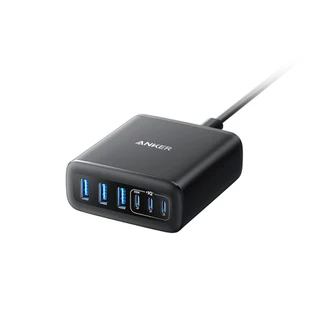 ANKER Charger 112W 6-Port GaN USB-C แท่นชาร์จ สำหรับ MacBook iPhone 17/16/15 Samsung Galaxy ชาร์จเร็ว หลายอุปกรณ์ A2154