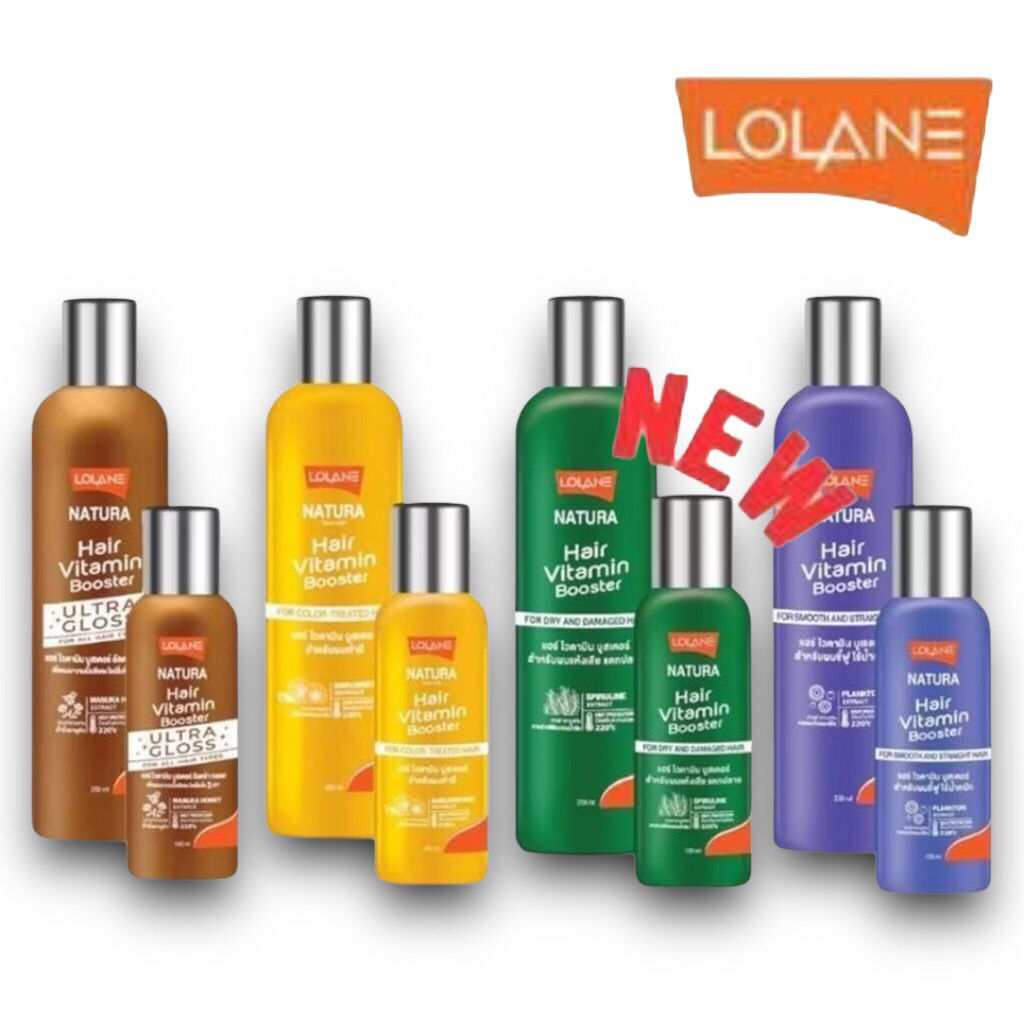 Lolane Natura Hair Vitamin Booster โลแลน แฮร์ วิตามิน บูสเตอร์ 100ml/250ml อาหารผม ป้องกันความร้อน ลดผมชี้ฟู (ขวด)