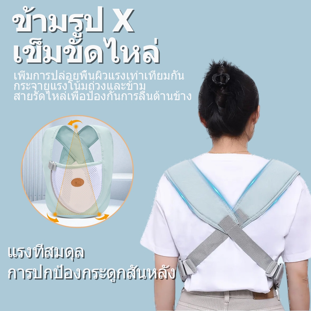 ​ฤดูร้อนเป้อุ้มเด็ก 3-24เดือน ปรับได้ ให้นมบุตร สะดวก เสลิงห่อตัว ระบายอากาศ มัลติฟังก์ชั่น เป้อุ้มBaby Carrier เดินทาง