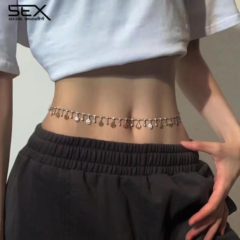 Sexy Girl✨✨สร้อยคอโซ่เอวแบบใหม่จากยุโรปและอเมริกา เครื่องประดับสร้อยคอโซ่เพชรเทียม หลากหลายสไตล์ ดีไซน์แวววาว.