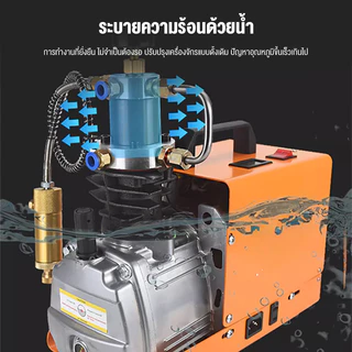 ปั๊มลม 1800W ความเร็วลมสูง 0-50MPa ตั้งแรงดันและปิดเครื่องอัตโนมัติ ลูกบอลเป่าลม/เติมลมยาง/การทดสอบแรงดันท่อ 4.9 74 Ra