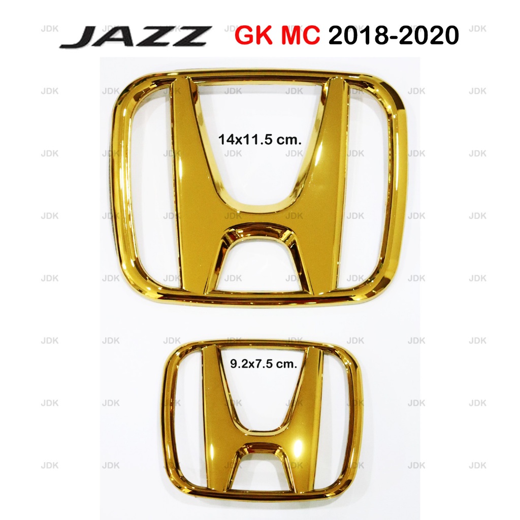 โลโก้ H สีทอง ติดหน้ากระจัง ติดท้าย แต่งรถ สำหรับ All New HONDA JAZZ GK MC 2018-2020