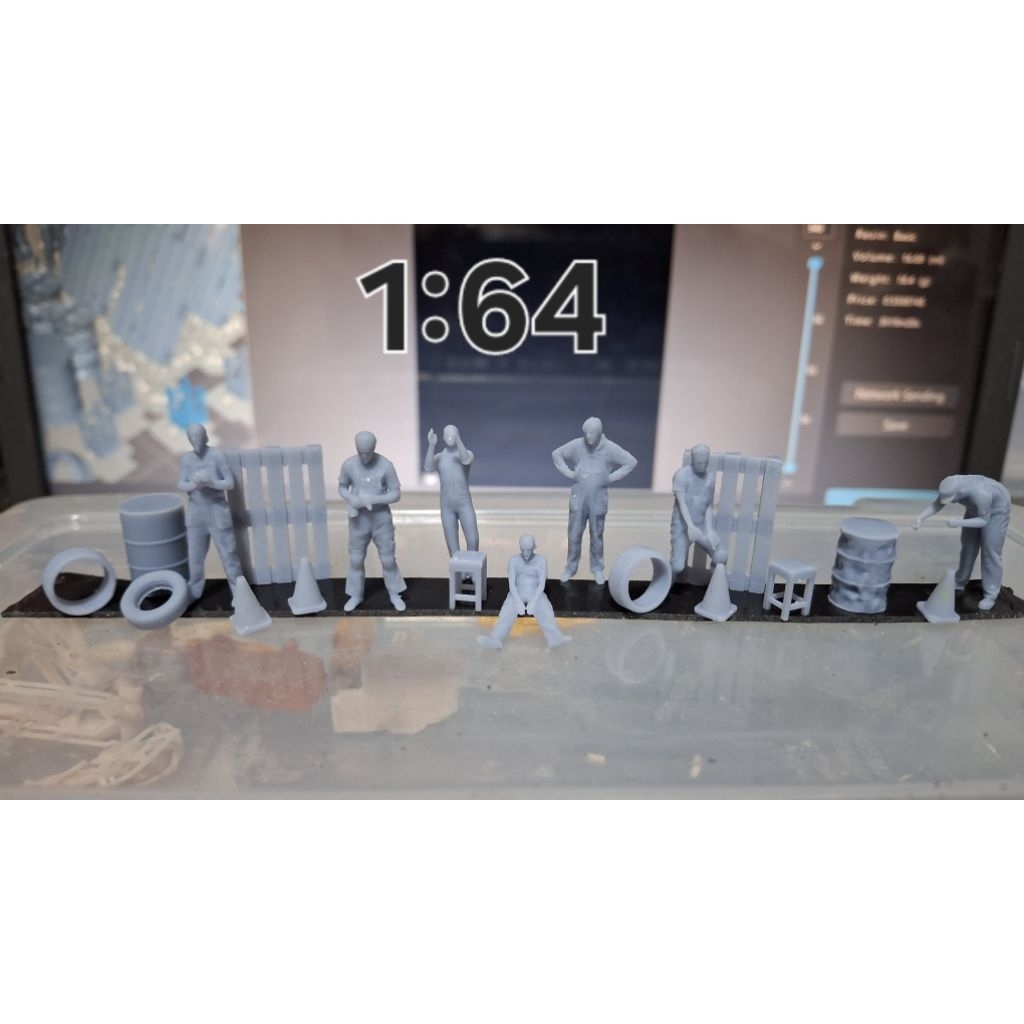 งานดิบฟิกเกอร์ช่างยนต์ 1:64