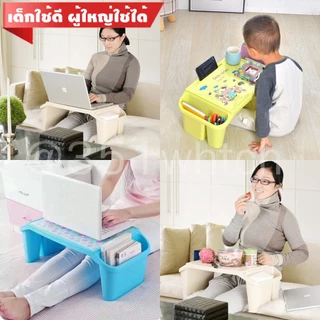 โต๊ะเด็กเล็ก ขนาดใหญ่ พร้อมช่องเก็บของสองข้าง ลาย กขค/ABC/การ์ตูน/กขค+ABC