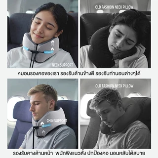 หมอนรองคอเดินทาง รูปตัว U รองรับต้นคอ ลดเมื่อยคอ พกพาสะดวก สำหรับรถยนต์ เครื่องบิน และท่องเที่ยว