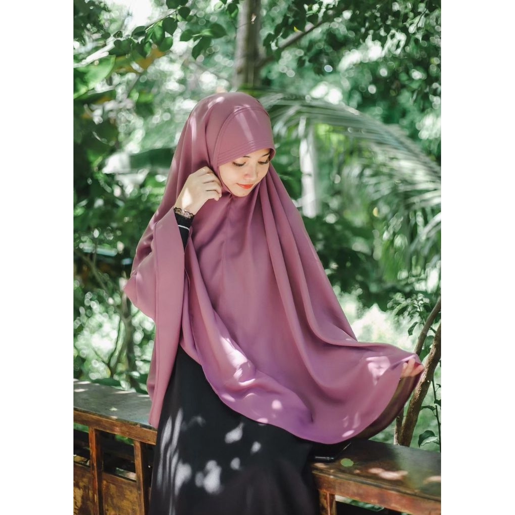 ฮิญาบกุ๊กไก่HIJAB (แบบยาวปิดข้อมือ) ผ้าคลุมหัวมุสลิมะห์ ผ้าคลุมหัวอิสลาม ฮิญาบสวมสำเร็จ