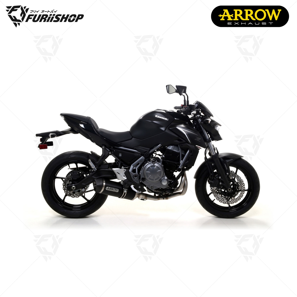 ท่อสูตร/ท่อแต่ง/ท่อไอเสีย Arrow Dark Carbon : for Kawasaki Z650 2017-2019/ Ninja650 2017-2019