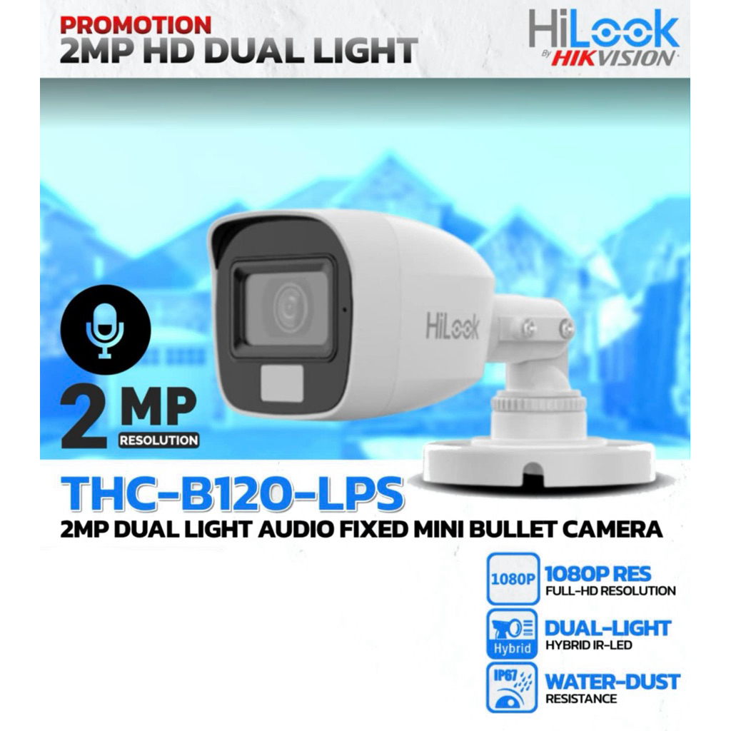 กล้องHiLook THC-B120-LPS ภาพสีมีไมค์ รับประกัน3ปี
