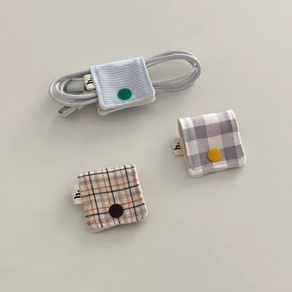 fabric cable holder (Short/1 ด้าน) - ที่รัดสาย สายชาร์จ สายหูฟัง