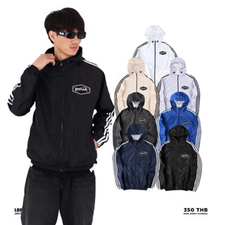 LOOKER - JACKET เสื้อแจ็คเก็ตผ้าร่ม 3 แถบ