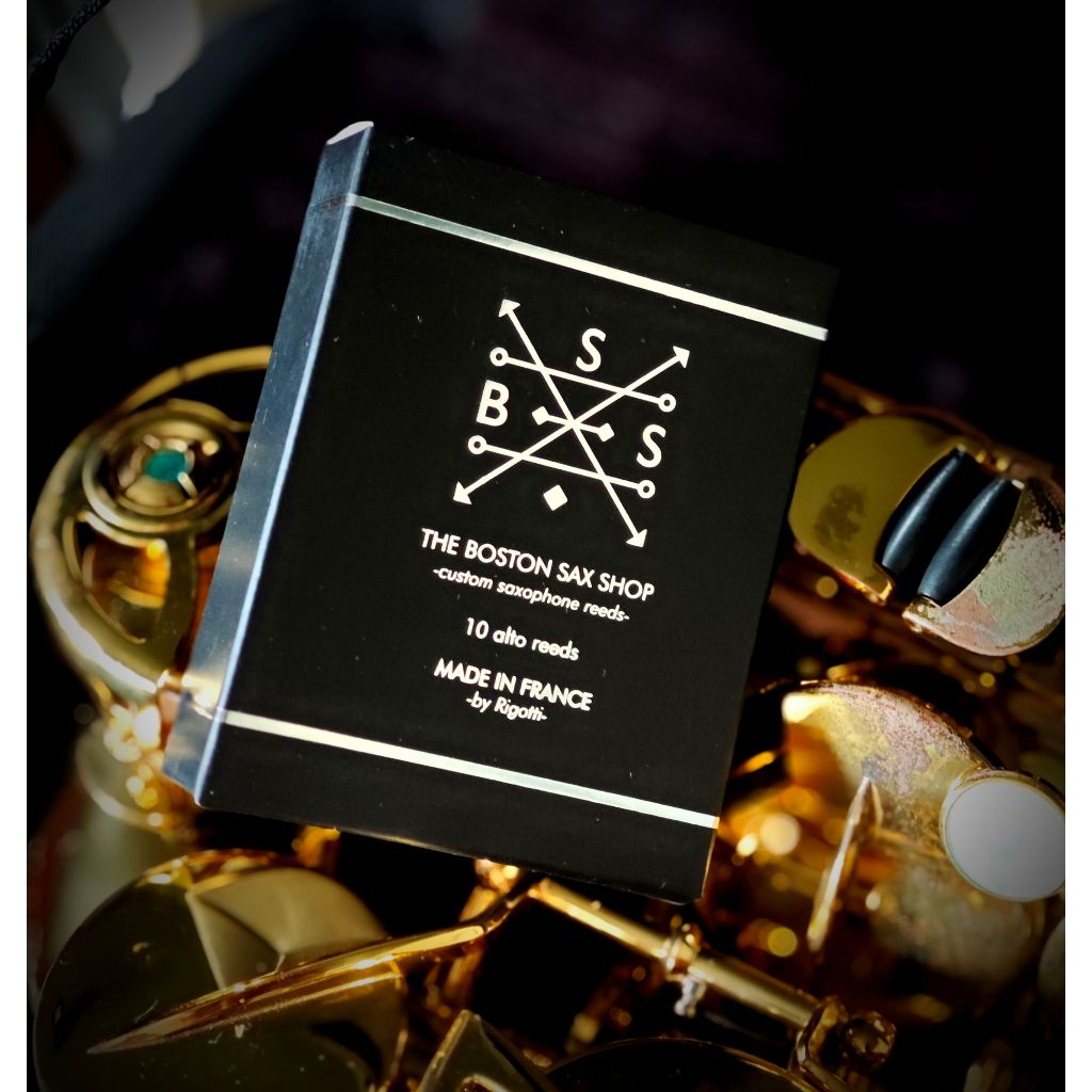 ลิ้นอัลโต้แซก กล่อง10ชิ้น THE BOSTON SAX SHOP custom alto saxophone reeds Black Label Box of 10