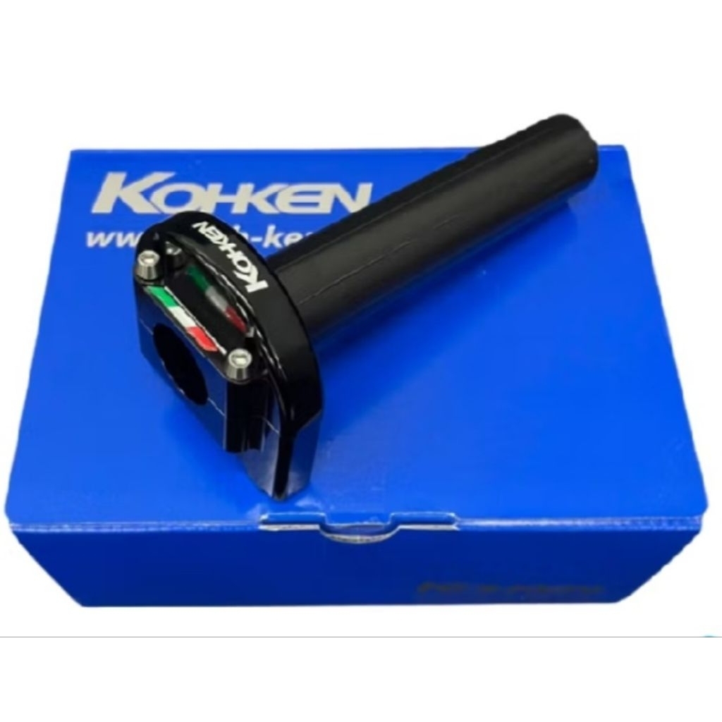 ประกับคันเร่ง KOHKEN สีดำ สำหรับสายเดี่ยว แปลงใส่ได้ทุกรุ่น MADE IN JAPAN🇯🇵แท้💯 กล่องสีฟ้า