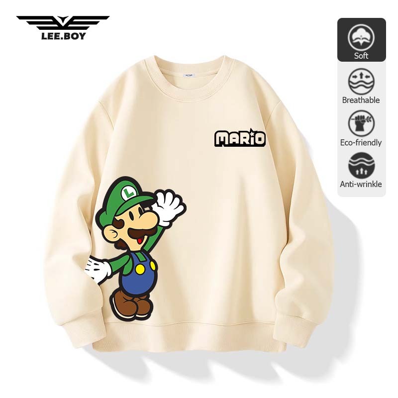 Sweatshirts คอกลม Super Mario ซูเปอร์มาริโอ แนวโน้ม ตัดเย็บดี ใส่สบาย ไม่หด เสื้อกีฬา มี 5 สี (ส่งเร็ว จัดส่งจากไทย)
