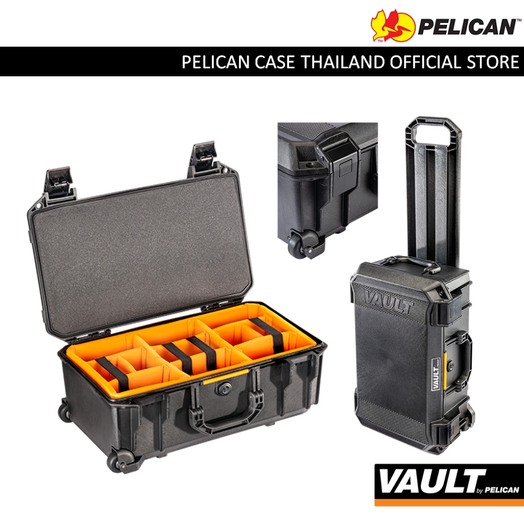 Pelican V525 Vault Carry-on Case with Padded Divider - กระเป๋ากันน้ำกันกระเเทก