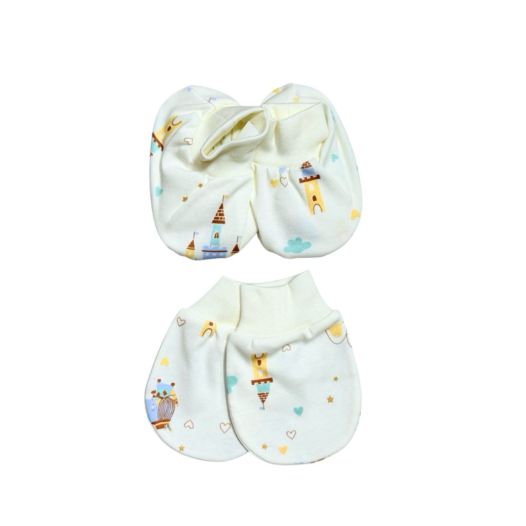 Amusant By Enfant Gold อมูซอง อองฟองต์ โกลด์ Setถุงมือถุงเท้า เด็กอ่อนแรกเกิด-3เดือน