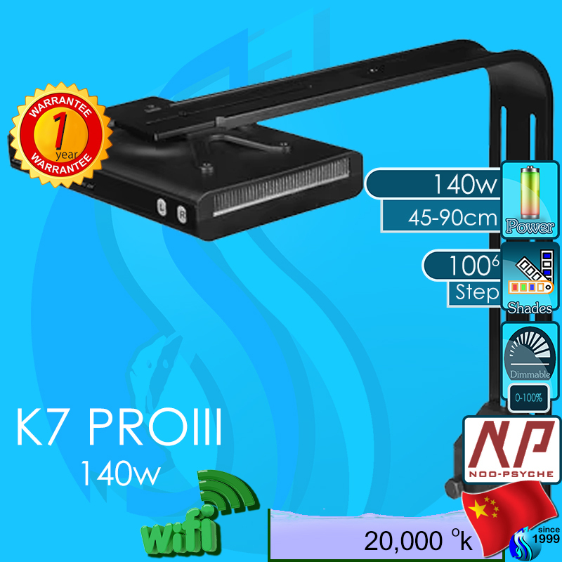 NEW2025 Noopsyche K7 Pro 3 III 140w (ครบชุด) โคมไฟปะการัง สั่งงานผ่าน App noo-psyche pro3 np aqua le