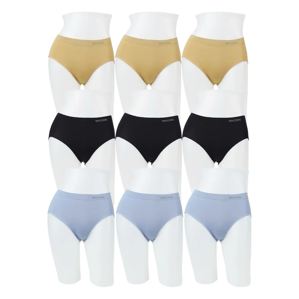 Wacoal (วาโก้) กางเกงชั้นใน Wacoal Seamless รุ่น WU3E03 มี3สี ดำ,เทา,เนื้อ Size M,L,XL,XXL