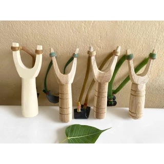หนังสติ๊กไม้สัก ปลูกป่า🌳ง่ามไม้จริงโบราณพร้อมใช้ ง่ามไม้+ยาง+หนังรอง+แถม‼️ลูกบอลดินเหนียวเผา งานเกรดพรีเมี่ยม