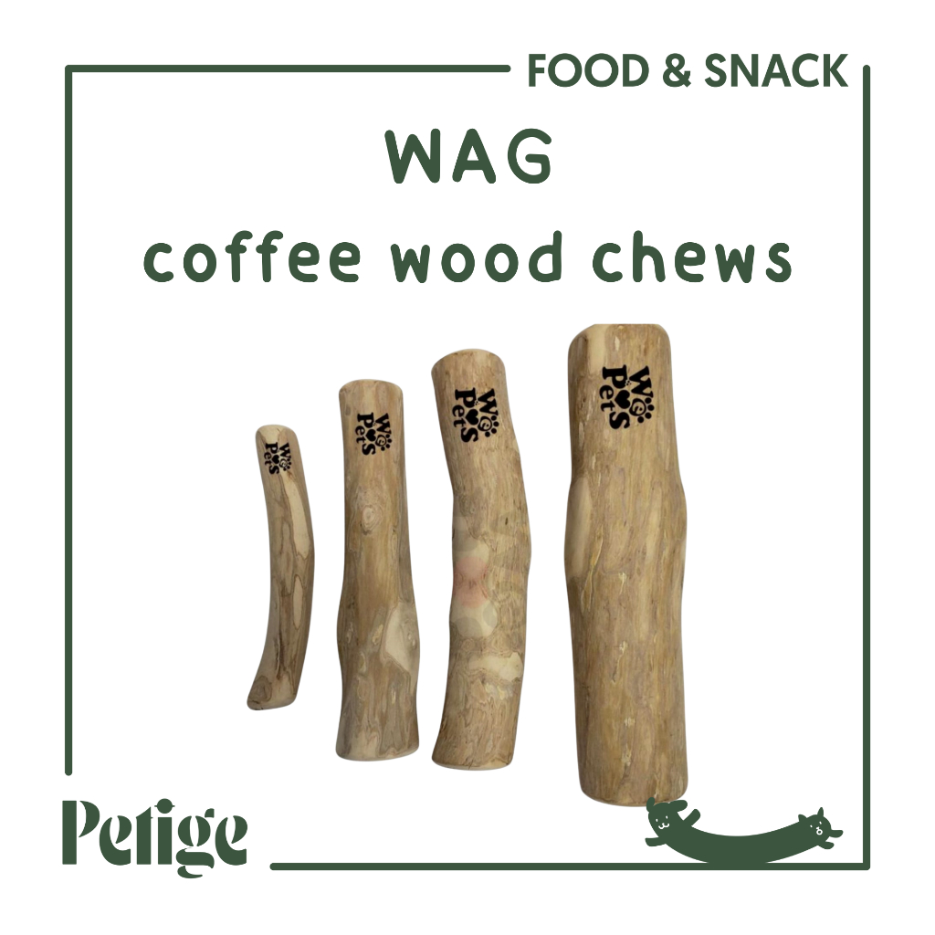 WAG Coffee Wood Chews ไม้ต้นกาแฟปราศจากคาเฟอีน ของเล่นขัดฟันสำหรับสุนัข