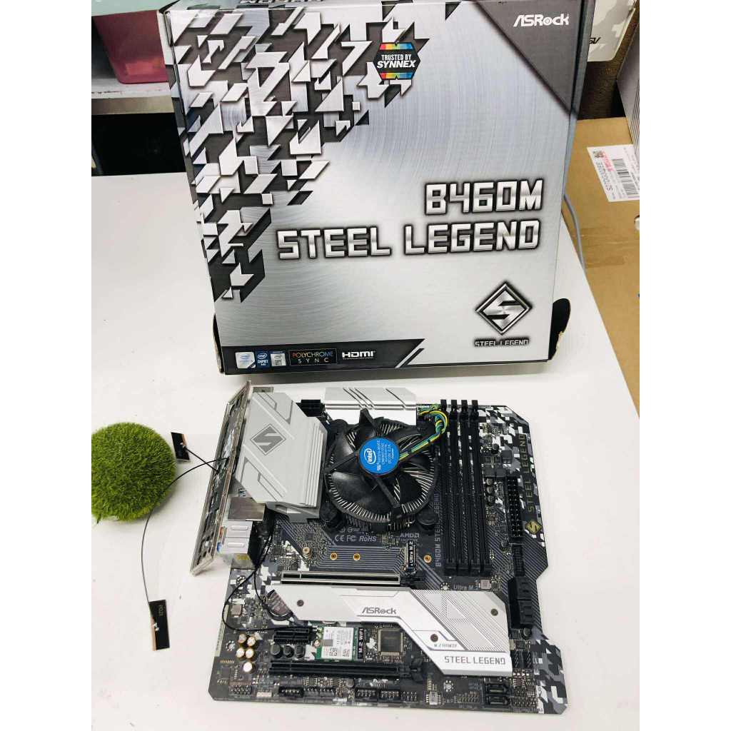MAINBOARD (เมนบอร์ด) 1200 ASROCK B460M STEEL LEGEND + wifi ครบกล่อง  ประกันร้าน