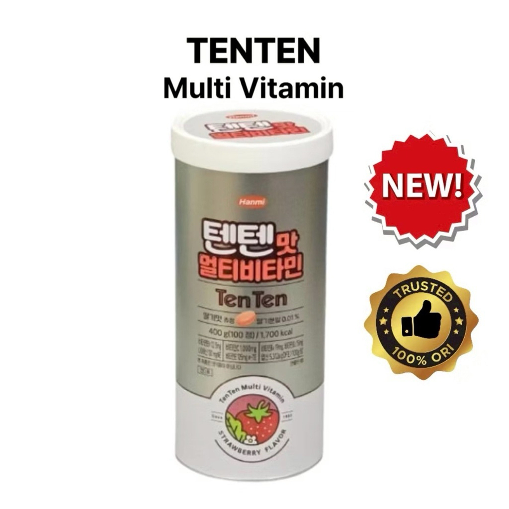 ⭐️NEWกระปุกเงิน🍓TENTEN MULTI VITAMIN STRAWBERRY FLAVOR🍓มี 2ขนาด