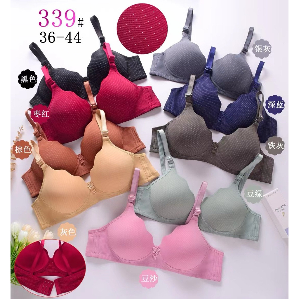 B339เสื้อชั้นในลายทางไร้โครง ปรับสายได้ เนื้อผ้านุ่ม สวมใส่ง่ายใส่สบาย36-44ABC - รูปที่ 7