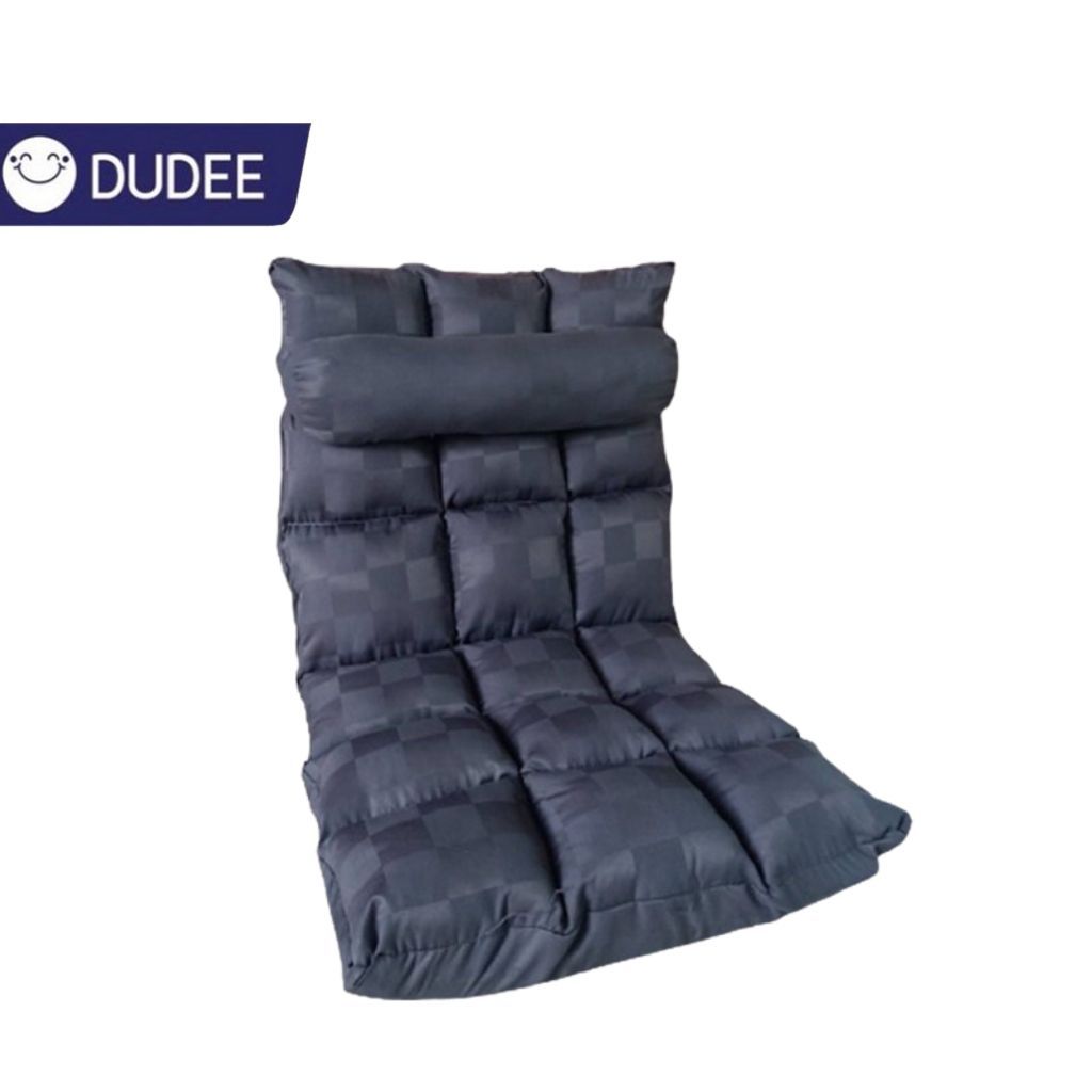 Dudee โซฟาญี่ปุ่นผ้าไมโครไฟเบอร์นั่งพื้น ปรับเอนได้มากที่สุด 6 ระดับ พับได้ ไม่ต้องผิงพนัก