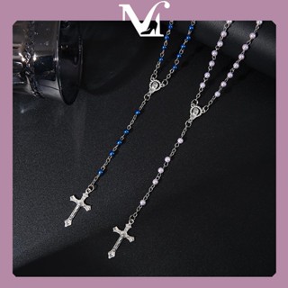 สร้อยคอไม้กางเขนไข่มุกยอดนิยม [พร้อมส่งจากไทย] คุณภาพสูง สไต…