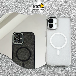 [iStar] เคสใสกากเพชร แม่เหล็ก ป้องกันการชน เคสไอโฟน For ipone 17promax 17Pro 17Air 17 16 15 14 13