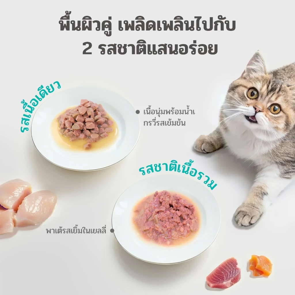 Coucou อาหารเปียกแมว สุขภาพดี ขนาด 85 กรัม thumbnail 8