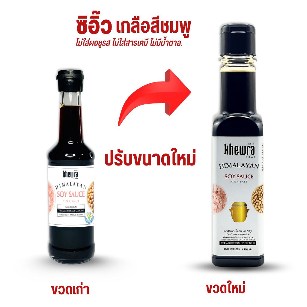 ใหม่ ปรับขนาดใหม่ ซิอิ๊วเกลือสีชมพู  ซอสปรุงรสอเนกประสงค์ สูตรโซเดียมต่ำ คีโต เจ   Khewra Kurera - รูปที่ 2