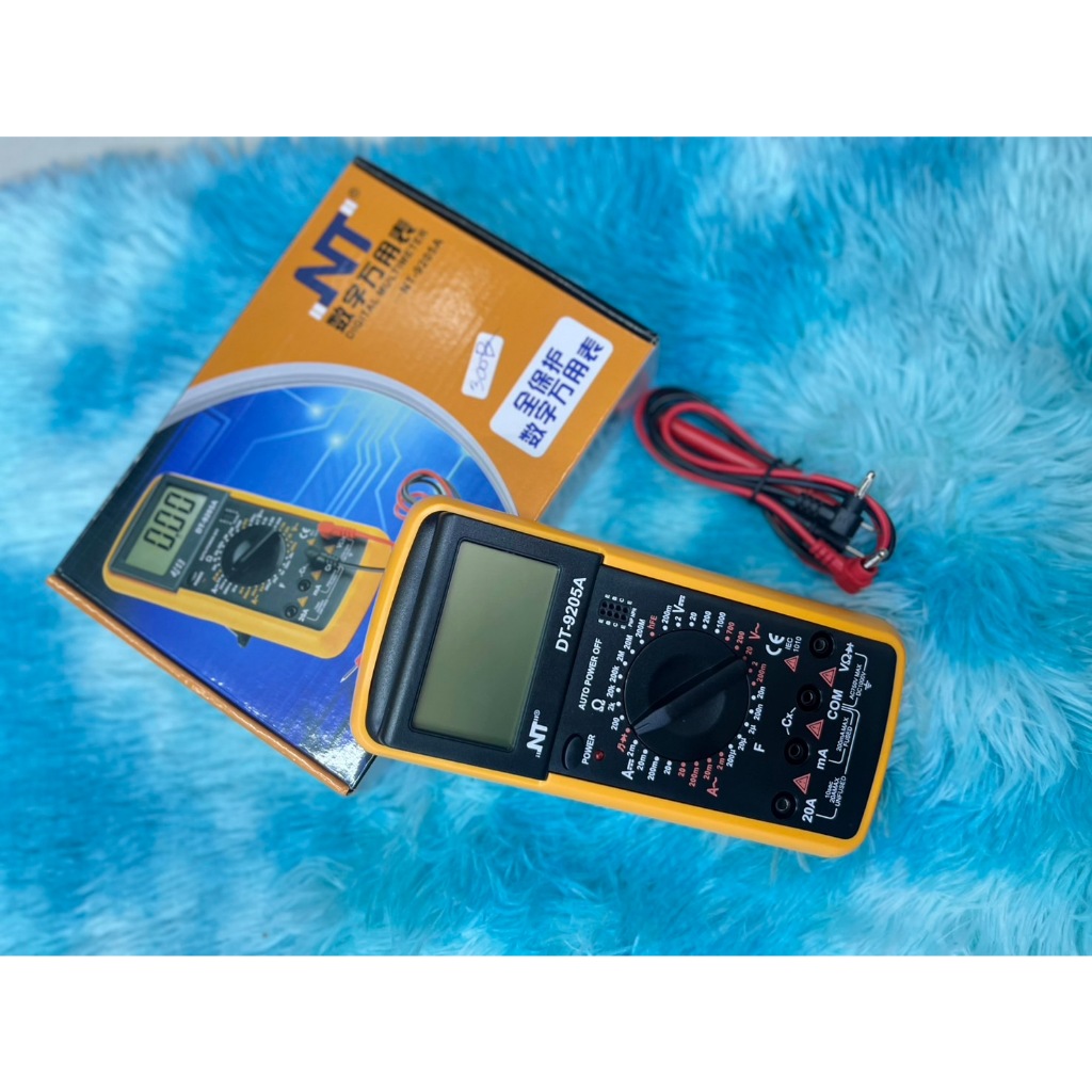 มัลติมิเตอร์ DT-9205A มัลติมิเตอร์แบบดิจิตอล มิเตอร์ไฟฟ้า เครื่องวัดไฟฟ้า