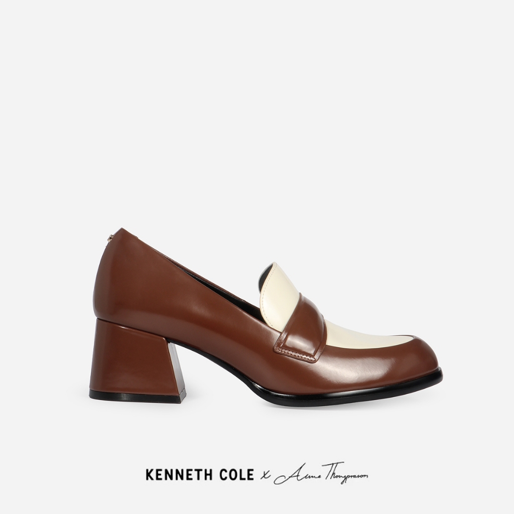 KENNETH COLE x ANNE THONGPRASOM รองเท้าส้นสูงผู้หญิงรุ่น ALINA LOAFER Two Tone-Milkchocสีน้ำตาล( HEL - KF45208LE-200 )