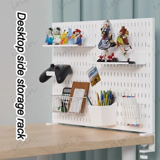 GooBoo DIY Pegboard Desktop เพ็กบอร์ด บอร์ดรูพลาสติก สำหรับจัดเก็บของพร้อมชุดติดตั้ง ตัวจัดโต๊ะเล่นเกม