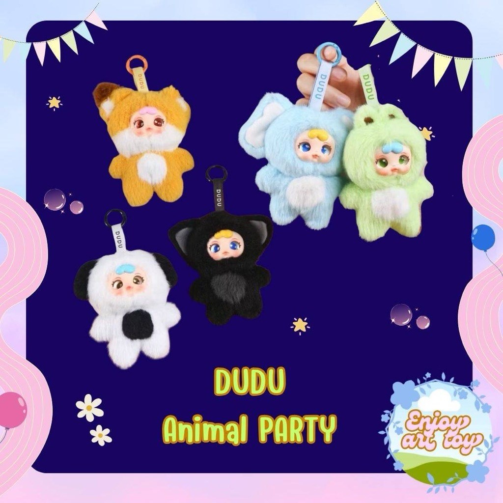 (โค้ดแฟชั่น 30%) ✅️พร้อมส่ง✅  DUDU Animal party  พวงกุญแจ เช็คการ์ด/สุ่ม