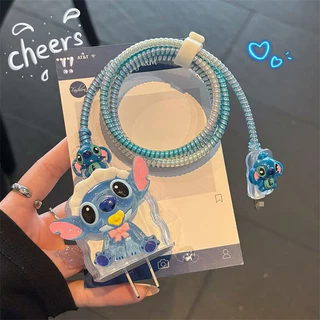 เคสหัวชารจ์ 【ส่งจากไทย มาใหม่ 1ชุด 5ชิ้น】 เคส สำหรับ ไอโฟน 18W/20W สายชาร์จ ลายการ์ตูนน่ารัก Cable