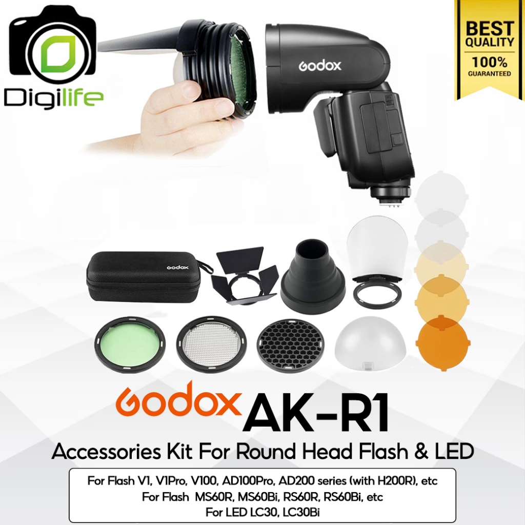 Godox AK-R1 Kit For แฟลช & LED หัวกลม V1, V1Pro, V100, AD100Pro, AD200 series (with H200R), MS60R/Bi