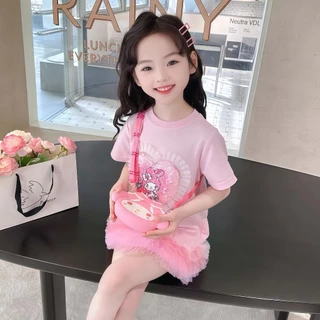 1-9 ปี เด็กสาวชุดเจ้าหญิง เดรสเด็กผู้หญิง ชุดกระโปรงเด็ก ชุดเดรสเด็กผู้หญิง