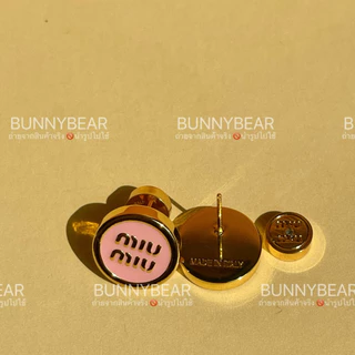 ต่างหู M.I.U. รุ่น ENAMELED METAL ด้านหลังปั้มชื่อแบรนด์