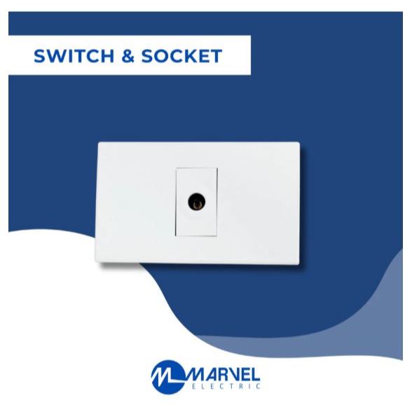 MARVELELECTRIC เต้ารับ TV +แผงหน้ากาก 1 ช่อง
