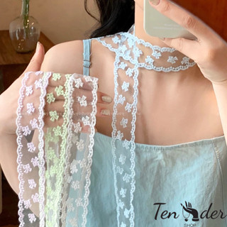 COD-ส่งเร็วจากไทย🎀ผ้าพันคอแบบบางกลวง Bow Lace หวานสไตล์เกาหล…