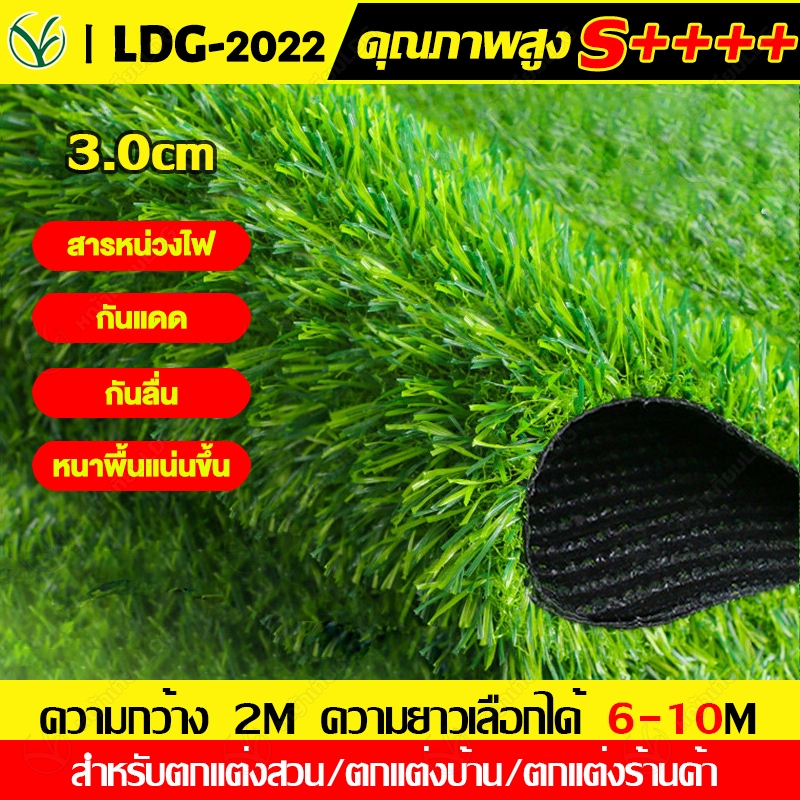 🥇🥇🥇หญ้าเทียม กว้าง2M ยาว6M-10M  หญ้าสูง/หนา3.0cm หญ้าเทียมเกรดเอ สำหรับตกแต่งสวน ตกแต่งบ้าน หญ้าปูพื้น